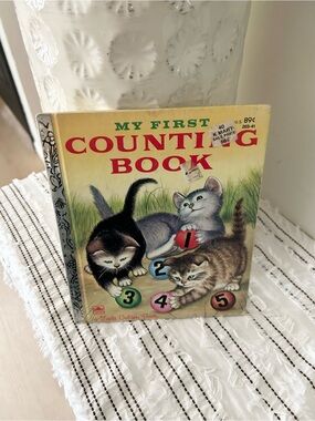 Vintage Little Golden Book My First Counting Book Kids Number Book